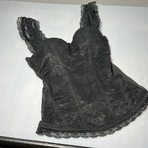 Spirit Women's Black Lacey Lingerie Slightly Padded Size Small